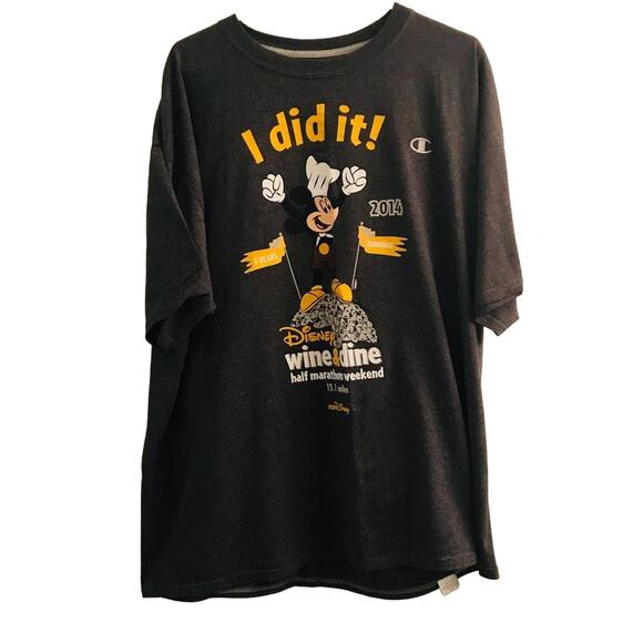 2014 Disney Wine Dine 'I did it' T-shirt Size 2XL - Picture 1 of 7
